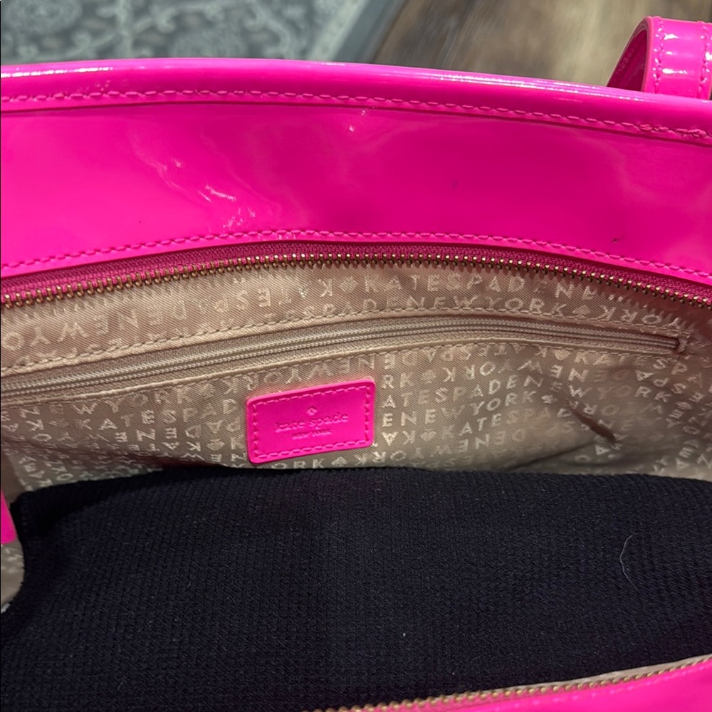 Kate Spade Pink Nylon Tote with Glossy Finish - Picture 9 of 11